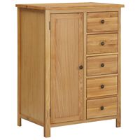 vidaXL Wardrobe 29.9"x20.5"x41.3" Solid Oak Wood