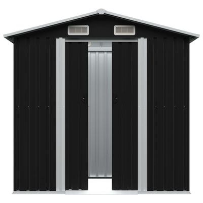 vidaXL Garden Storage Shed Anthracite Steel 80.3"x52"x73.2"