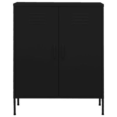 vidaXL Storage Cabinet Black 31.5"x13.8"x40" Steel