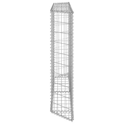 vidaXL Trapezium Gabion Raised Bed Galvanized Steel 59.1"x7.9"x39.4"