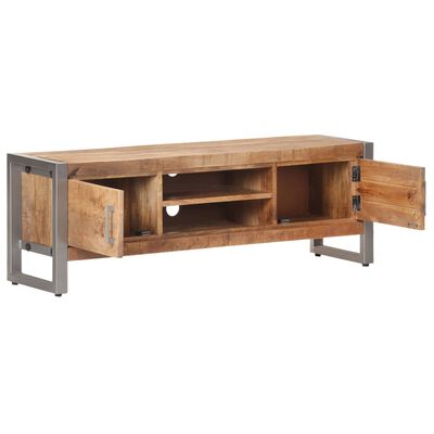 vidaXL TV Stand 47.2"x11.8"x15.7" Rough Mango Wood