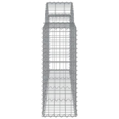 vidaXL Arched Gabion Baskets 25 pcs 78.7"x11.8"x31.5"/39.4" Galvanized Iron