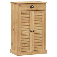 vidaXL Shoe Cabinet VIGO 23.6"x13.8"x37.8" Solid Wood Pine