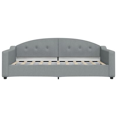 vidaXL Day Bed without Mattress Light Gray 39.4"x74.8" Fabric