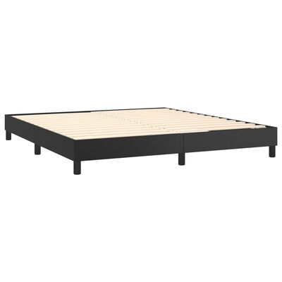 vidaXL Bed Frame Black 76"x79.9" King Faux Leather