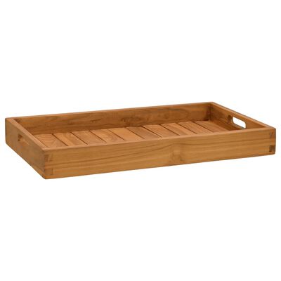 vidaXL Serving Tray 23.6"x13.8" Solid Wood Teak