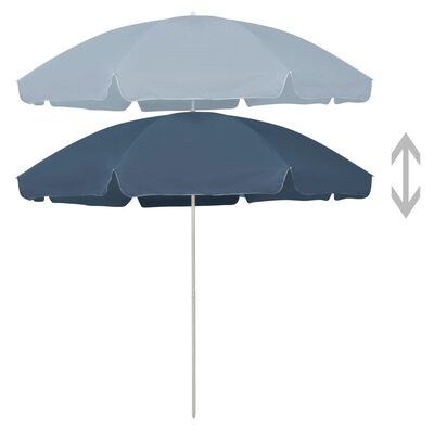 vidaXL Beach Umbrella Blue 118.1"