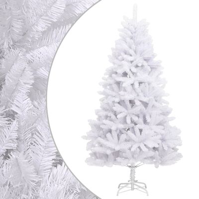 vidaXL Artificial Hinged Christmas Tree with Stand White 82.7"