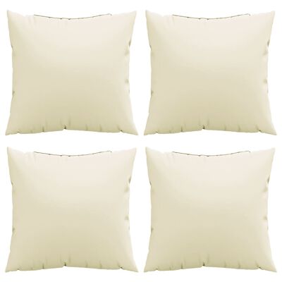 vidaXL Sofa Cushions 4 pcs Cream 15.7"x15.7" Fabric