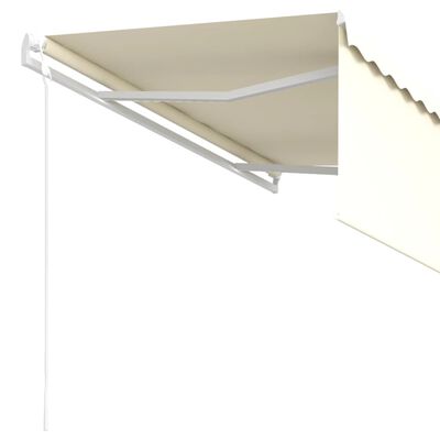 vidaXL Automatic Retractable Awning with Blind 9.8'x8.2' Cream