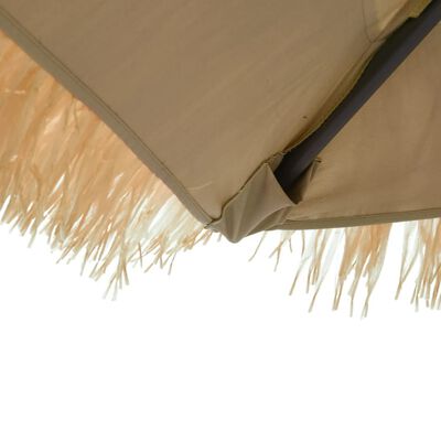 vidaXL Garden Parasol with Steel Pole Brown 118.1"x78.7"x98.4"