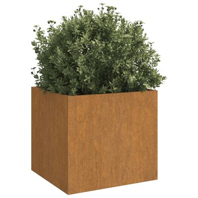 vidaXL Planters 2 pcs 19.3"x18.5"x18.1" Corten Steel