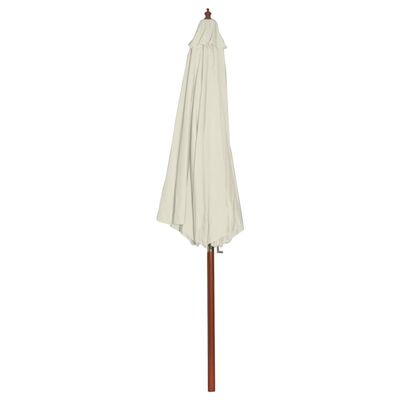 vidaXL Garden Parasol 118.1"x101.6" Sand White