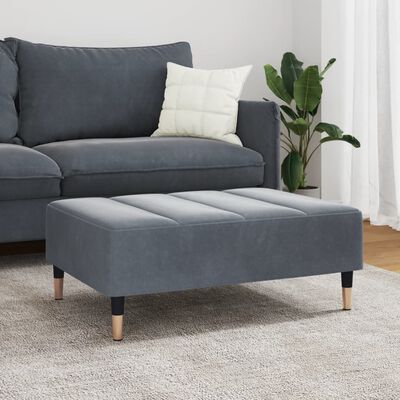 vidaXL Footstool Dark Gray 30.3"x21.7"x12.2" Velvet