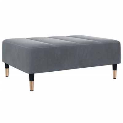 vidaXL Footstool Dark Gray 30.3"x21.7"x12.2" Velvet