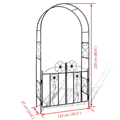 vidaXL Garden Arch Door