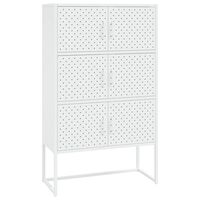 vidaXL Highboard White 31.5"x13.8"x53.1" Steel