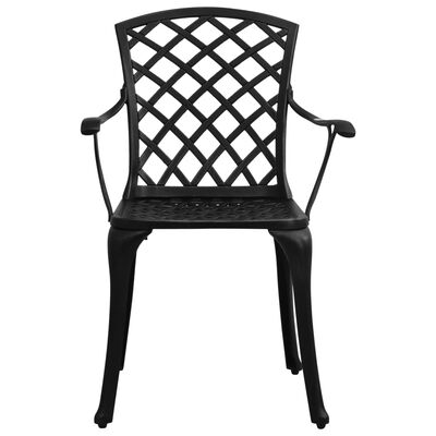 vidaXL 5 Piece Bistro Set Cast Aluminum Black