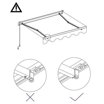 vidaXL Manual Retractable Awning 157.5"x118.1" Cream