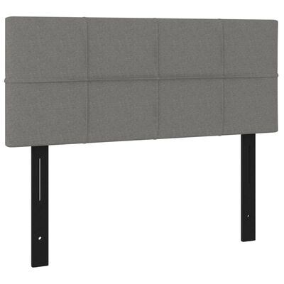 vidaXL LED Headboard Dark Gray 39.4"x2"x30.7"/34.6" Fabric