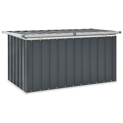 vidaXL Patio Storage Box Gray 50.8"x26.4"x25.6"