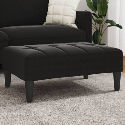 vidaXL Footstool Black 30.3"x21.7"x12.2" Velvet