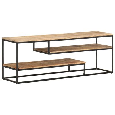 vidaXL TV Stand 51.2"x11.8"x17.7" Rough Mango Wood