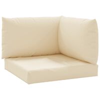 vidaXL Pallet Cushions 3 pcs Beige Oxford Fabric