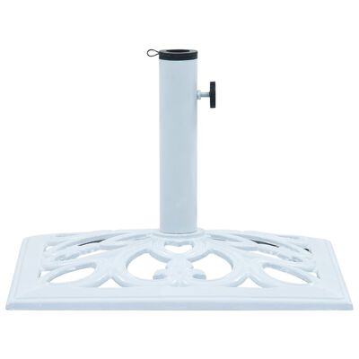 vidaXL Umbrella Base White 26.5 lbs 19.3" Cast Iron