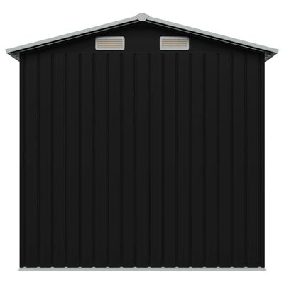 vidaXL Garden Storage Shed Anthracite Steel 80.3"x52"x73.2"