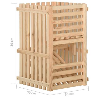 vidaXL Potato Box 19.7"x19.7"x31.5" Solid Wood Pine