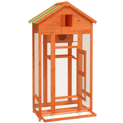 vidaXL Bird House Brown 36"x20.9"x66.9" Solid Wood Pine