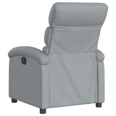 vidaXL Massage Recliner Chair Light Gray Fabric