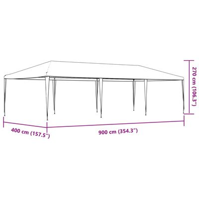 vidaXL Party Tent 13.1'x29.5' White