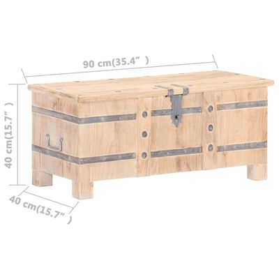 vidaXL Chest 35.4"x15.7"x15.7" Solid Acacia Wood