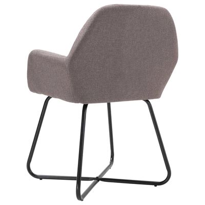 vidaXL Dining Chairs 2 pcs Taupe Fabric