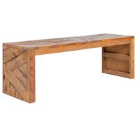 vidaXL TV Stand 43.3"x23.6"x15" Solid Teak Wood