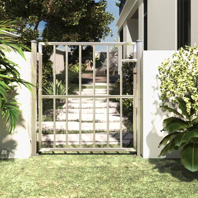 vidaXL Garden Gate 39.4"x39.4" Stainless Steel