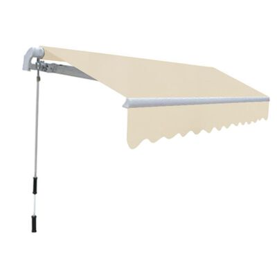 vidaXL Folding Awning Manual Operated 118.1" Cream