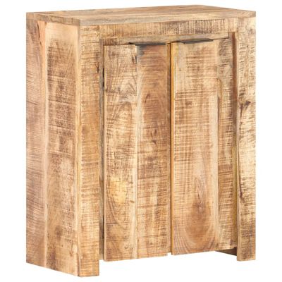 vidaXL Sideboard 23.2"x13"x29.5" Rough Mango Wood