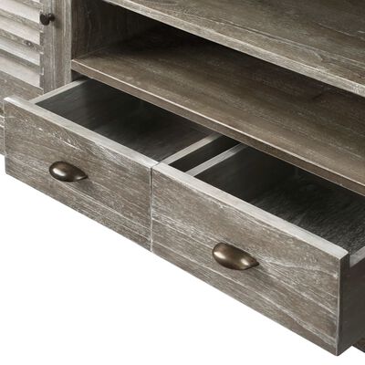 vidaXL TV Stand Solid Mindi Wood 57.1"x13.8"x23.6"