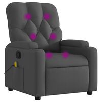 vidaXL Massage Recliner Chair Dark Gray Fabric