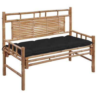 vidaXL Patio Bench with Cushion 47.2" Bamboo