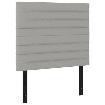 vidaXL LED Headboard Light Gray 39.4"x2"x46.5"/50.4" Fabric