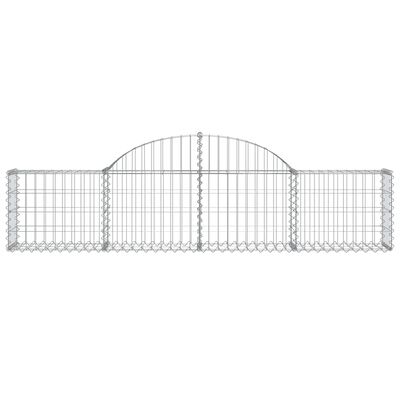 vidaXL Arched Gabion Baskets 2 pcs 78.7"x11.8"x15.7"/23.6" Galvanized Iron