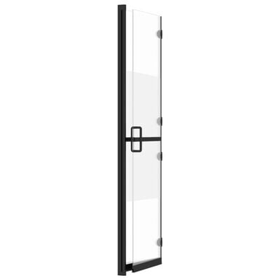 vidaXL Foldable Walk-in Shower Wall Half Frosted ESG Glass 39.4"x74.8"