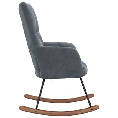 vidaXL Rocking Chair Dark Gray Velvet