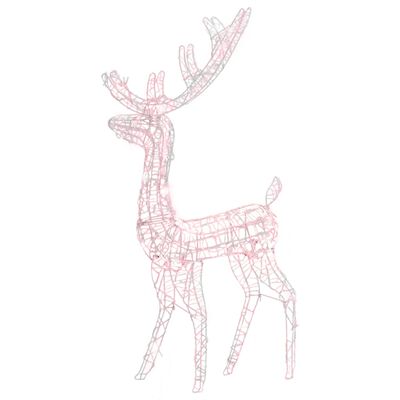 vidaXL Acrylic Reindeer Christmas Decoration 140 LEDs 4 ft Warm White