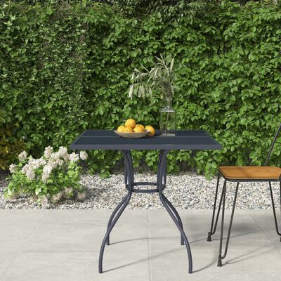 vidaXL Patio Table Anthracite 31.5"x31.5"x28.5" Steel Mesh