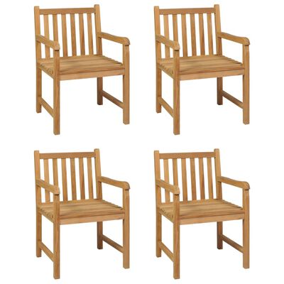 vidaXL 5 Piece Patio Dining Set Solid Teak Wood